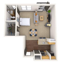 Studio 0x1 671 SF 2049 floor plan